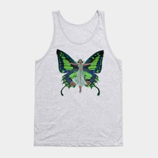 Jazz Age Showgirl Flapper Butterfly Wings Cut Out Tank Top